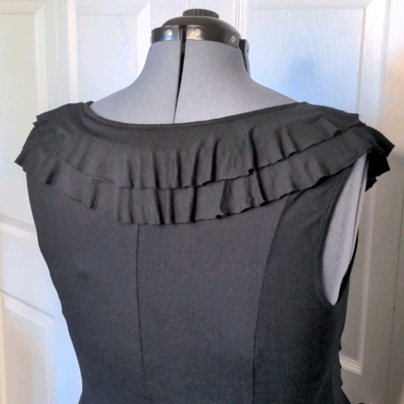 Calvin Klein Ruffled Black Tank Top - Picture 3 of 9